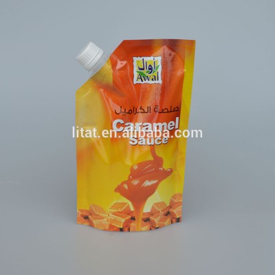 LT003 plastic cameback drinking water soluble spout bag wholesale doy pack storage squeeze bottom water bag